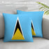 Saint Lucia Flag Throw Pillow - CaribeHeart Saint Lucia